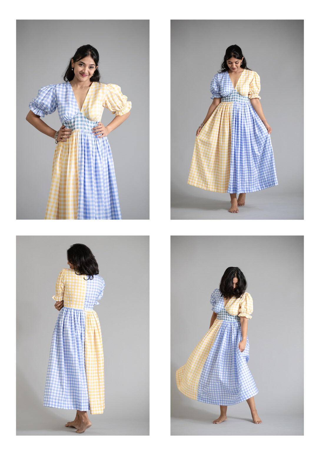 Gingham Duo Maxi Dress