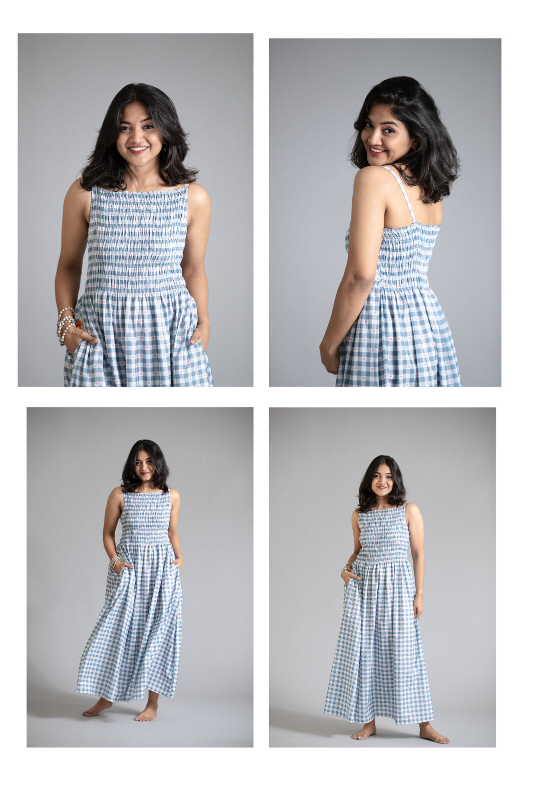 Gingham Smocked Dress