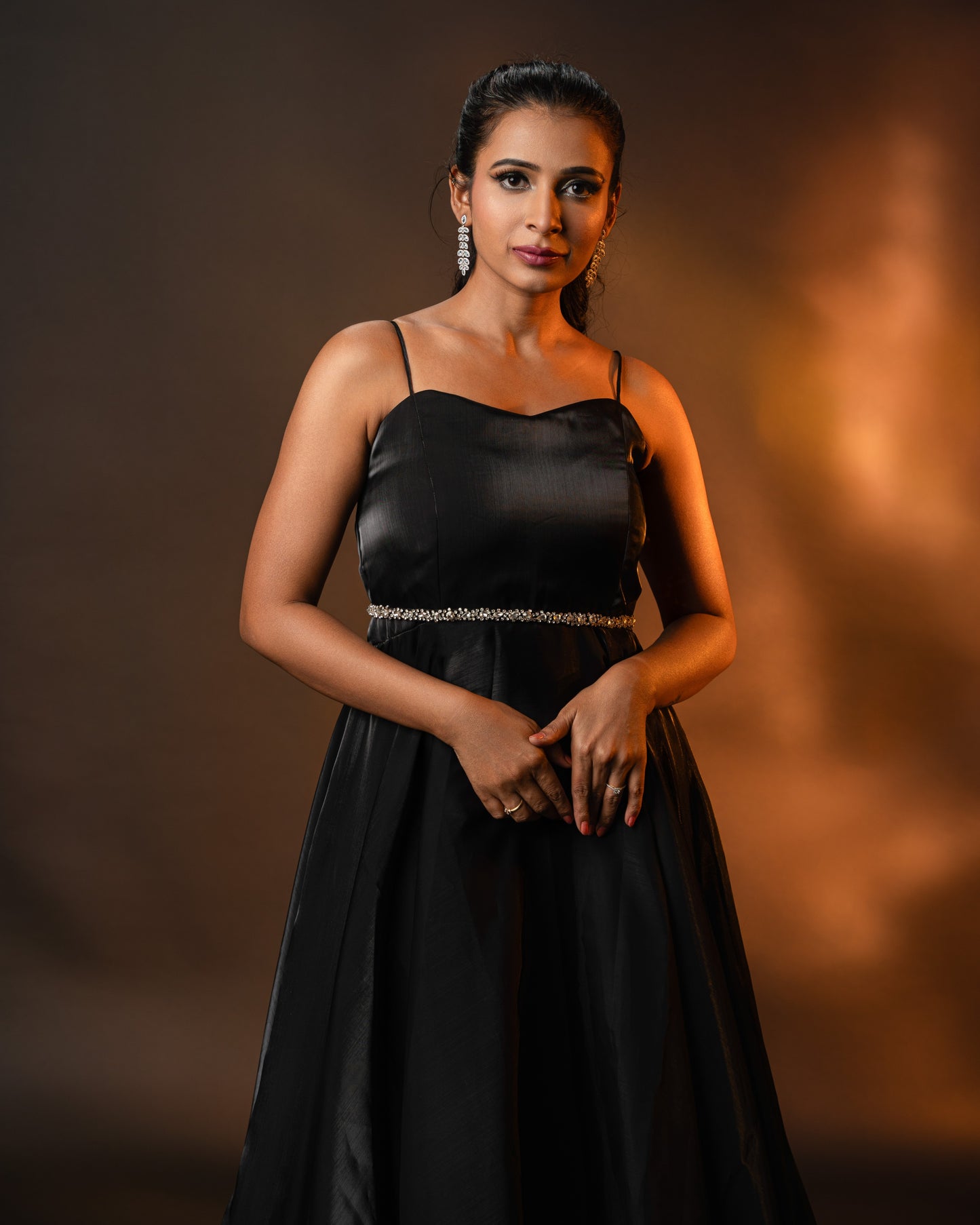 Spagetti calf length dress
