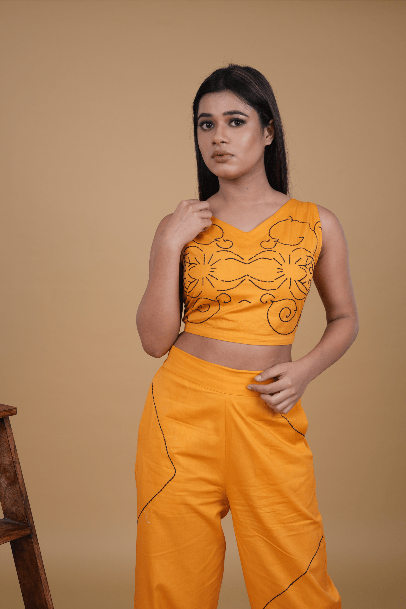 Yellow Web Flow Co-ord