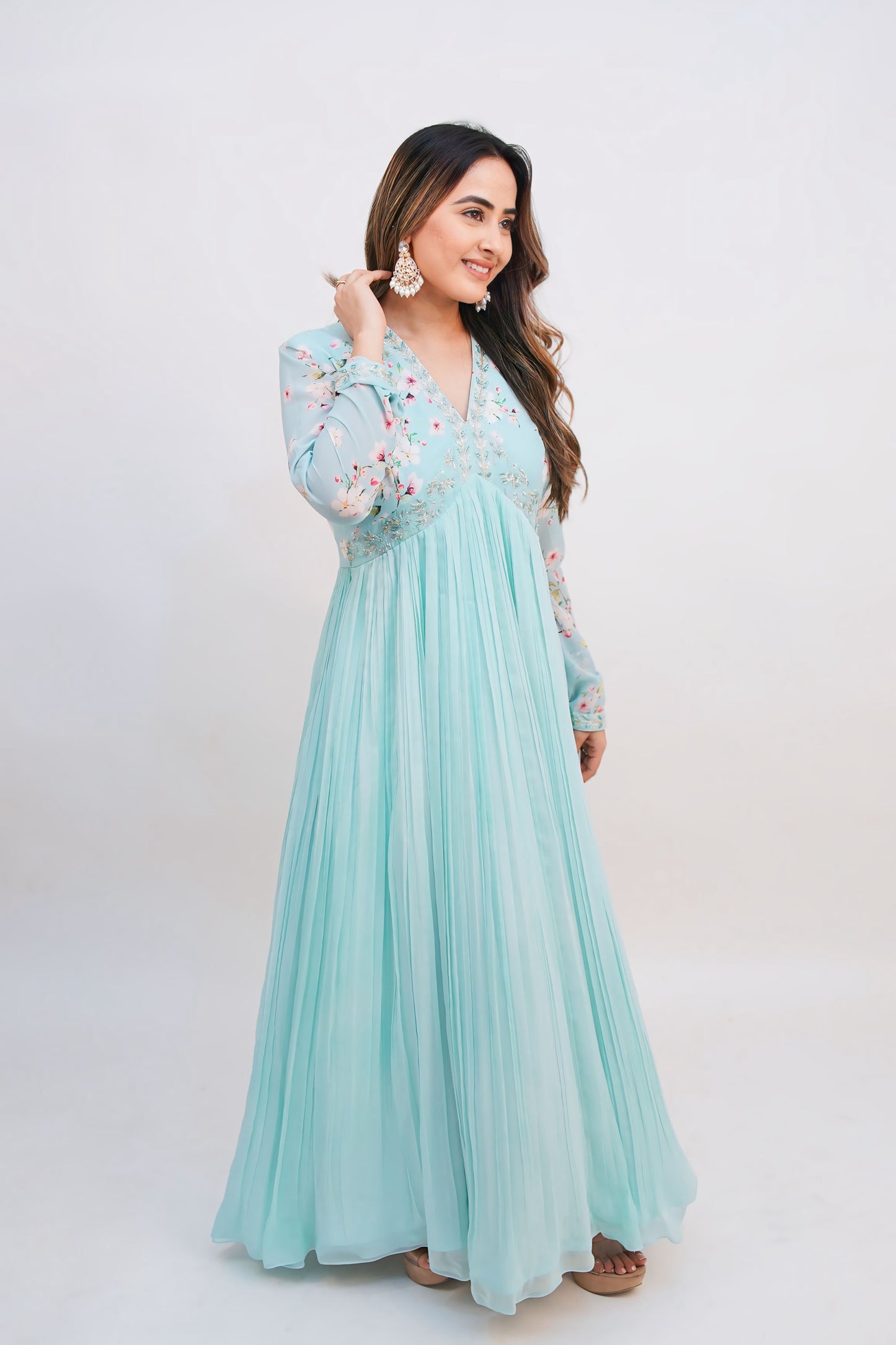 Cherry Blossom Anarkali