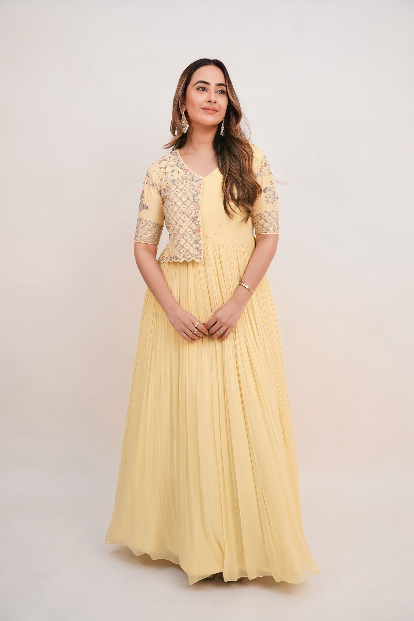 Long Dress with Embroidery