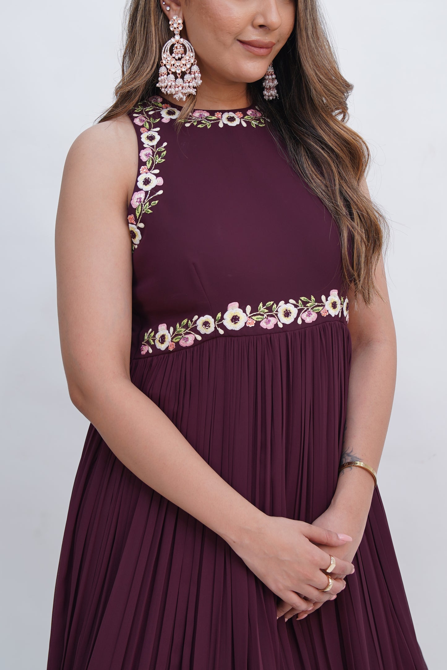 Long Dress with Knot Work