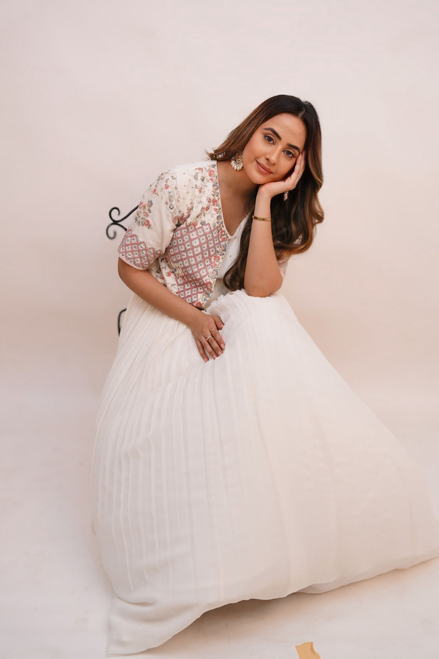 Long Dress with Embroidery