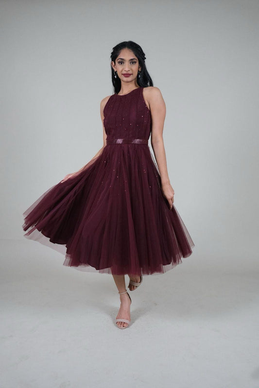 Madeleine flared panel dress