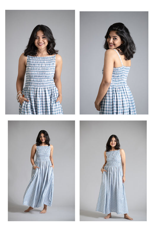 Gingham Smocked Dress