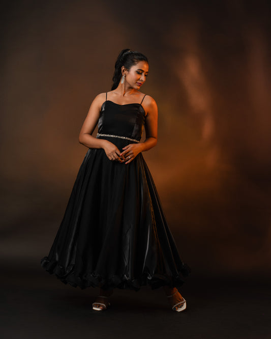 Spagetti calf length dress