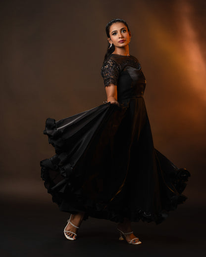 Embellished Sheer Cape
