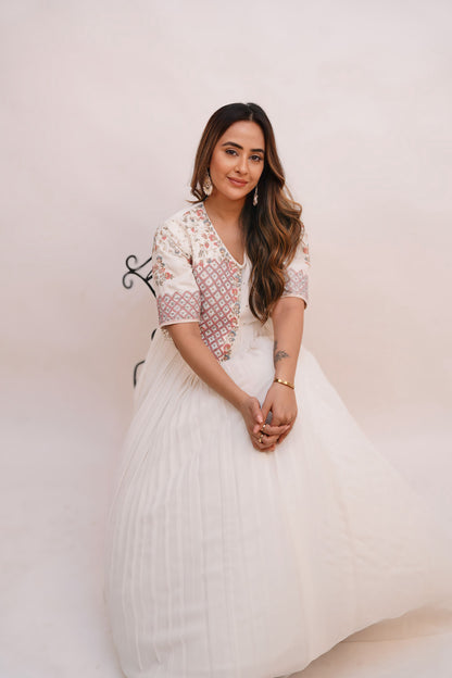 Long Dress with Embroidery